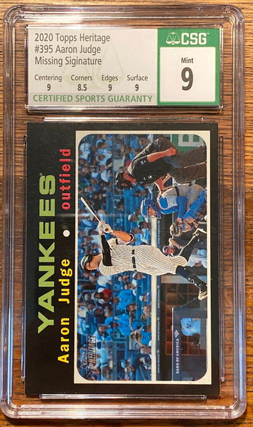 2020 Heritage Aaron Judge “missing signature” CSG 9