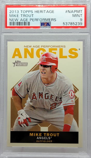 2013 TOPPS HERITAGE #NAPMT MIKE TROUT NEW AGE PERFORMERS PSA 9