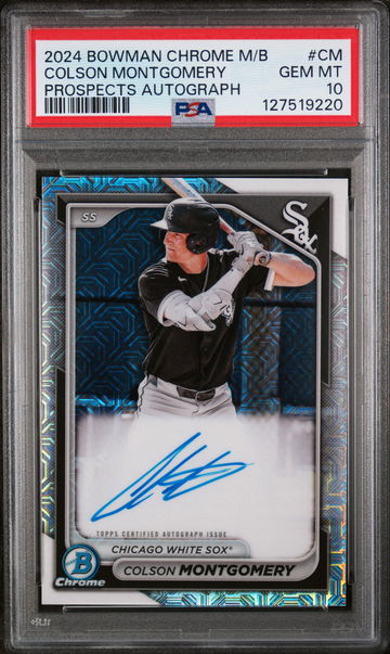 2024 Bowman Mega Box Chrome Bowman Prospect Mega Autographs Prospects Autograph Colson Montgomery #CM PSA 10