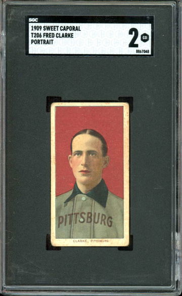 1909-11 T206 #92 Fred Clarke Portrait Sweet Caporal 150 Factory 30 HOF SGC 2 GD
