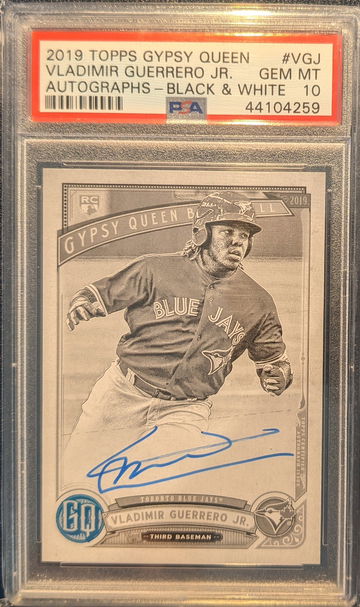 2019 Topps Gypsy Queen Vladimir Guerrero Jr. B&W Rookie Autograph /50 PSA 10