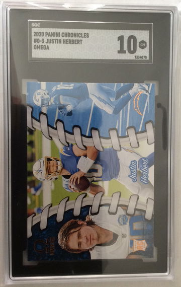 2020 Omega #3 Justin Herbert SGC 10 GEM MINT Rookie Rc