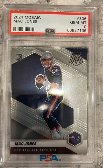2021 Panini Mosaic Silver Prizm #306 Mac Jones RC Rookie PSA 10 Gem Mint. 