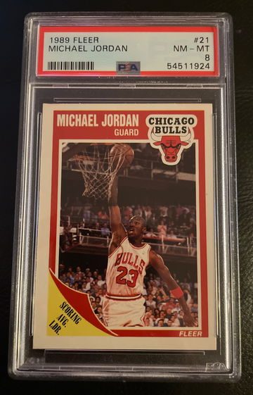 1989 Fleer Michael Jordan PSA 8