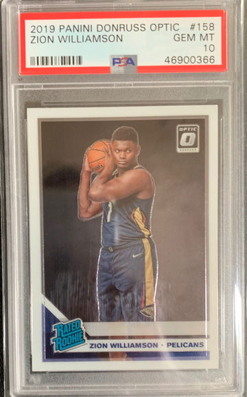 2018 Panini Optic Zion Williamson PSA 10
