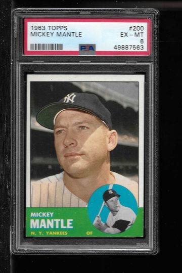 1963 TOPPS MICKEY MANTLE PSA 6