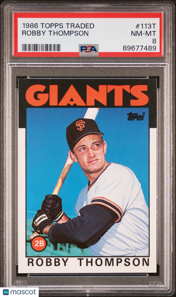 1986 Topps Traded Robby Thompson #113T PSA 8