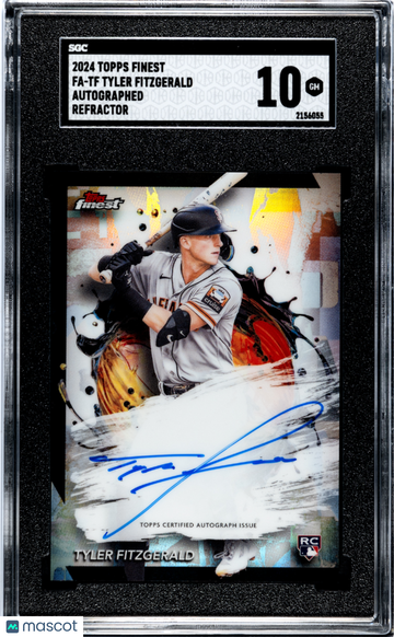 2024 Topps Finest Tyler Fitzgerald #FA-TF Autograph Refractor SGC 10