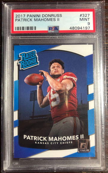 Patrick Mahomes 2017 Donruss Rookie PSA 9