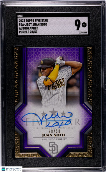 2023 Topps Five Star Juan Soto #FSA-JSOT Autograph Purple SGC 9