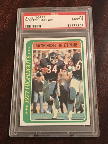Walter Payton 1978 Topps Highlights PSA 9