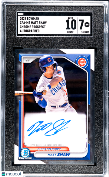 2024 Bowman Matt Shaw #CPA-MS Cpa SGC 7 Auto 10