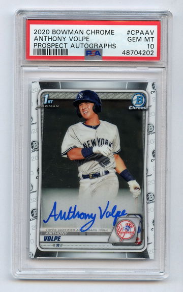 ANTHONY VOLPE 2020 BOWMAN CHROME Rookie Prospect Auto Autograph PSA 10 CPAAV