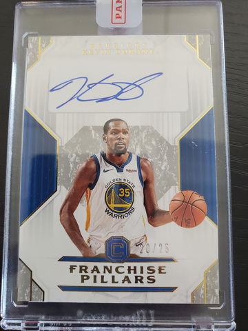 KEVIN DURANT 2018-19 CORNERSTONE FRANCHISE PILLARS AUTO #'D 20/25