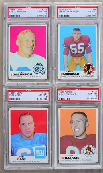 1969 Topps Lot of 4 Tough High Numbers:  156/Williams, 197/Case, 216/Josephson, 248 Hanburger.