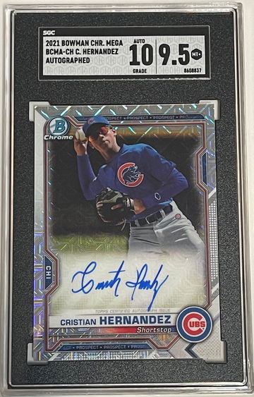 2021 Bowman Chrome Mega Mojo Auto Cristian Hernandez SGC 9.5/10