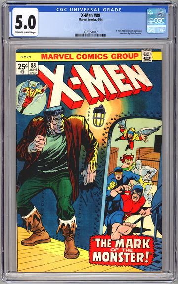 X-MEN #88 CGC 5.0 FRANKENSTEIN MONSTER vs X-MEN MARIE SEVERIN ICONIC COVER ART 1974
