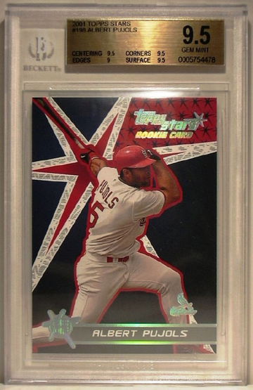 2001 Topps Stars #198 Albert Pujols (ROOKIE) BGS 9.5 GEM MINT