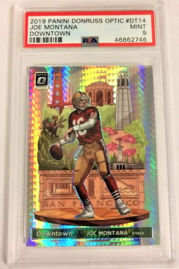 2019 Panini Donruss Optic Downtown Joe Montana #DT14 PSA 9