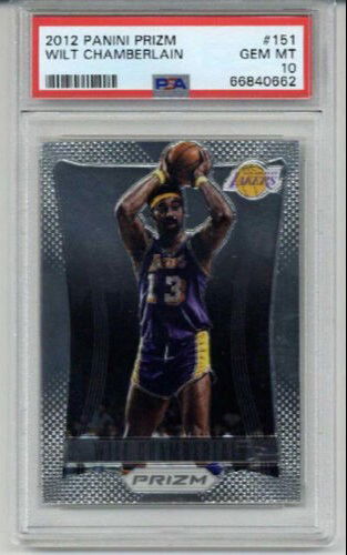2012 PANINI PRIZM #151 WILT CHAMBERLAIN LOS ANGELES LAKERS PSA 10 LOW POP RARE
