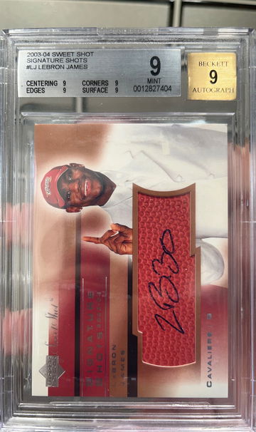 LeBron James Rookie Autograph RC Auto Sweet shot signature shots BGS 9