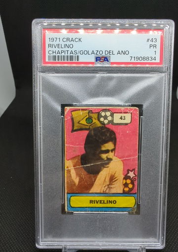 1971 Crack Chapitas Golazo Del Ano #43 Rivelino PSA 1