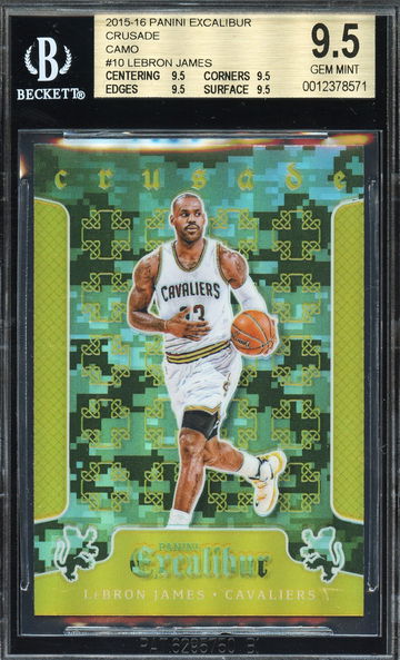 2015 Excalibur Crusade #10 LeBron James BGS 9.5 Gem
