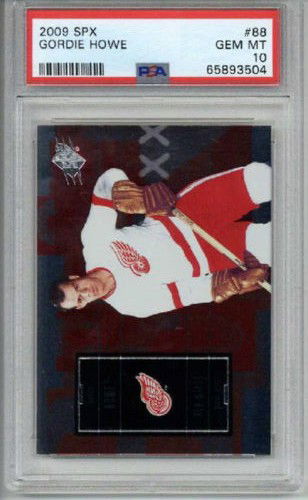 2009 UPPER DECK SPX #88 GORDIE HOWE CARD DETROIT RED WINGS PSA 10 LOW POP RARE