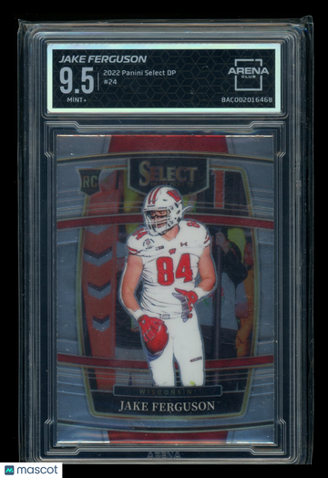 2022 Panini Select Draft Picks Jake Ferguson #24 RC Arena Club 9.5