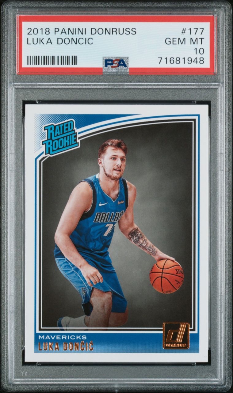 2018-19 Donruss Luka Doncic Rated Rookie PSA 10
