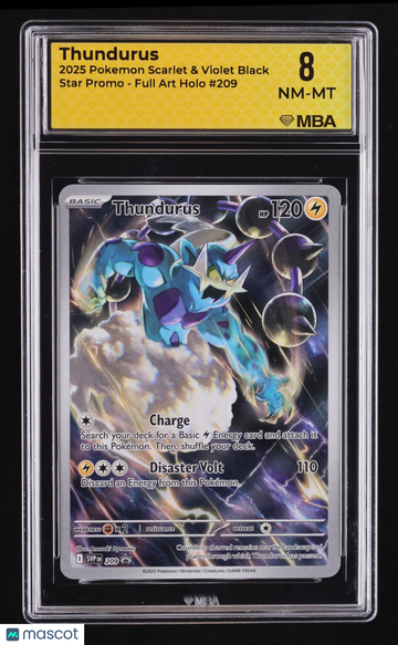 2025 Pokemon Scarlet & Violet Black Star Promo Thundurus Holo MBA 8 #209