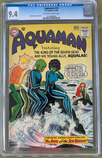 Aquaman #16 (1964) CGC 9.4 -- O/w to White pages; Nick Cardy cover and art