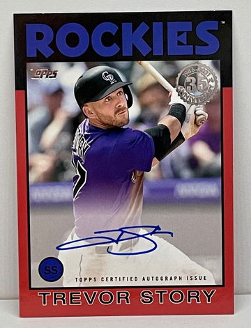 2021 Topps Trevor Story 1986 Throwback Auto /25