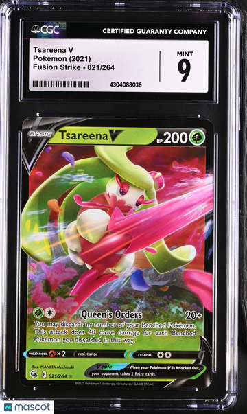 2021 Pokémon Fusion Strike Tsareena V Holo CGC 9 #021/264