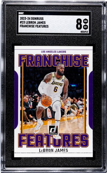2023-24 Panini Donruss Franchise Features LeBron James #23 SGC 8