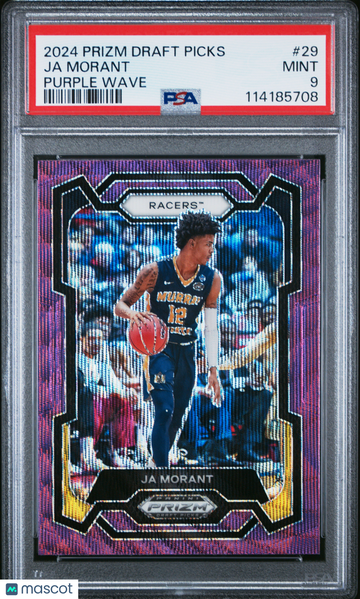 2024 Panini Prizm Draft Picks Ja Morant #29 Purple Wave PSA 9