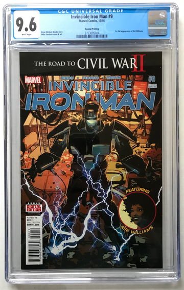 Invincible Iron Man #9 2nd Print CGC 96 1st Full RiRi Williams Ironheart