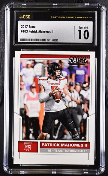Patrick Mahomes Rookie Graded CSG 10
