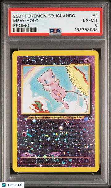 2001 Pokemon Southern Islands Promo Mew Holo Promo PSA 6 #1
