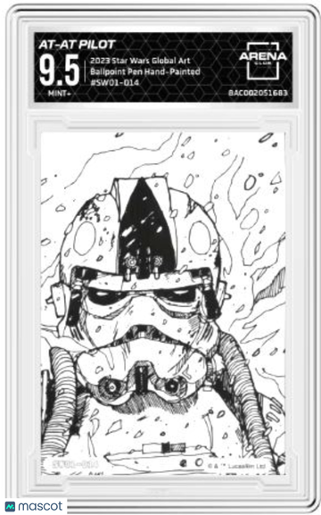 2023 Star Wars Global Art AT-AT Pilot #SW01-014 Arena Club 9.5