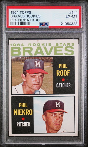 1964 Topps Phil Niekro/Phil Roof #541 PSA 6