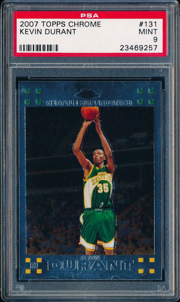 2007 Topps Chrome Kevin Durant RC - PSA 9 Mint