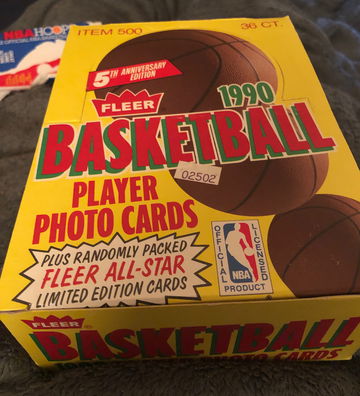 1990 Fleer Basketball hobby box 36 packs UNOPENED PERFECT CONDITION