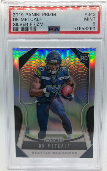 2019 Panini Prizm DK METCALF Silver Prizm PSA 9