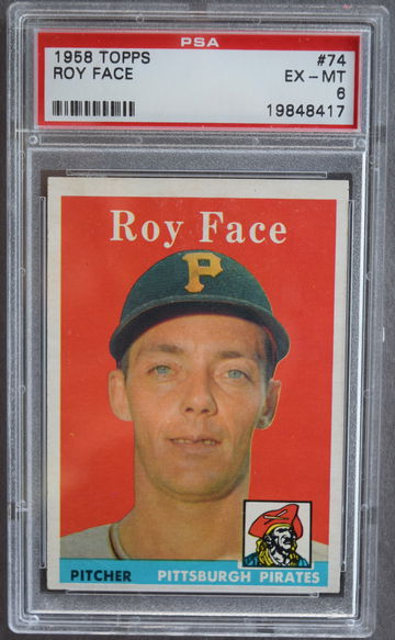 1958 Topps 74/Roy Face Buy 4 Save 15%, Buy 8 Save 20%!