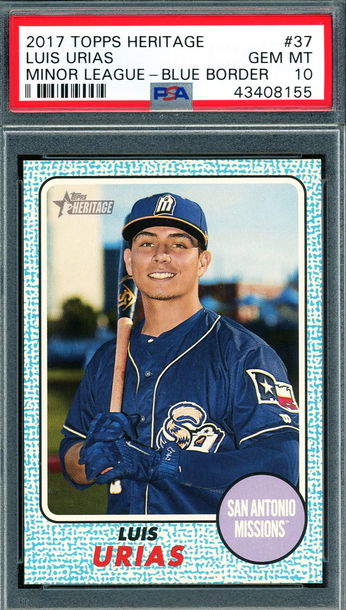 Luis Urias 2017 Heritage Blue Border 54/99