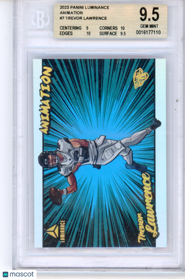 2023 Panini Luminance Animation Trevor Lawrence #7 BGS 9.5