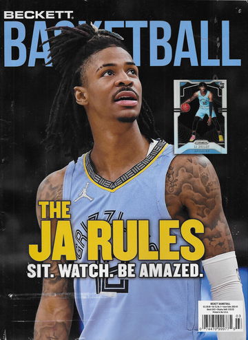 Beckett Basketball Card Monthly Price Guide Magazine March 2022 Ja Morant Memphis Grizzlies