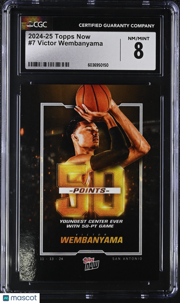 2024-25 Topps Now Victor Wembanyama #7 CGC 8