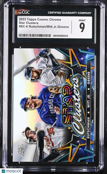 2023 Topps Cosmic Chrome Rutschman/Witt Jr./Greene #SC-6 Star Clusters Star Clusters CGC 9